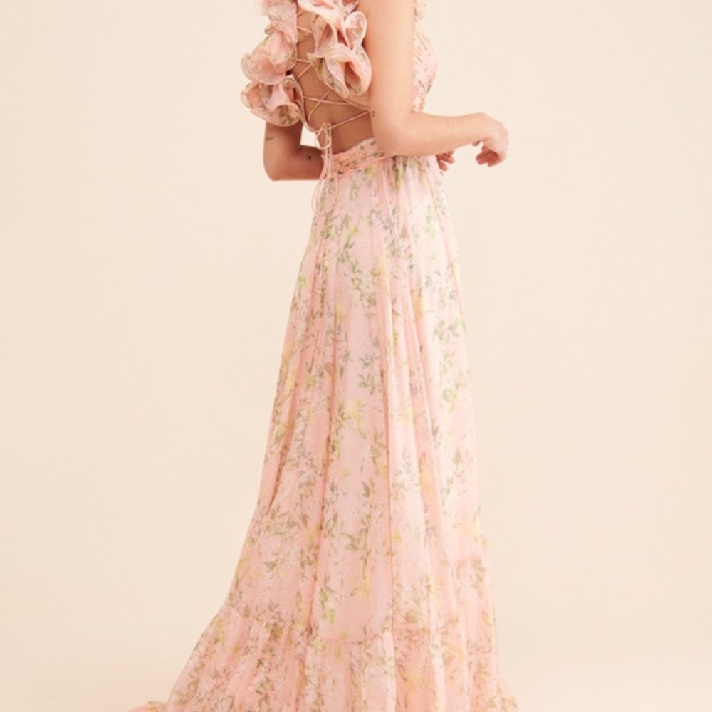 Mac Duggal Ruffle cutout gown - Picture 3 of 4